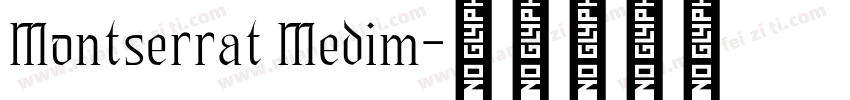 Montserrat Medim字体转换